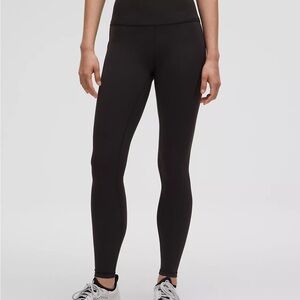 lululemon athletica Black Wunder Train Ribbed HR Tight 25"